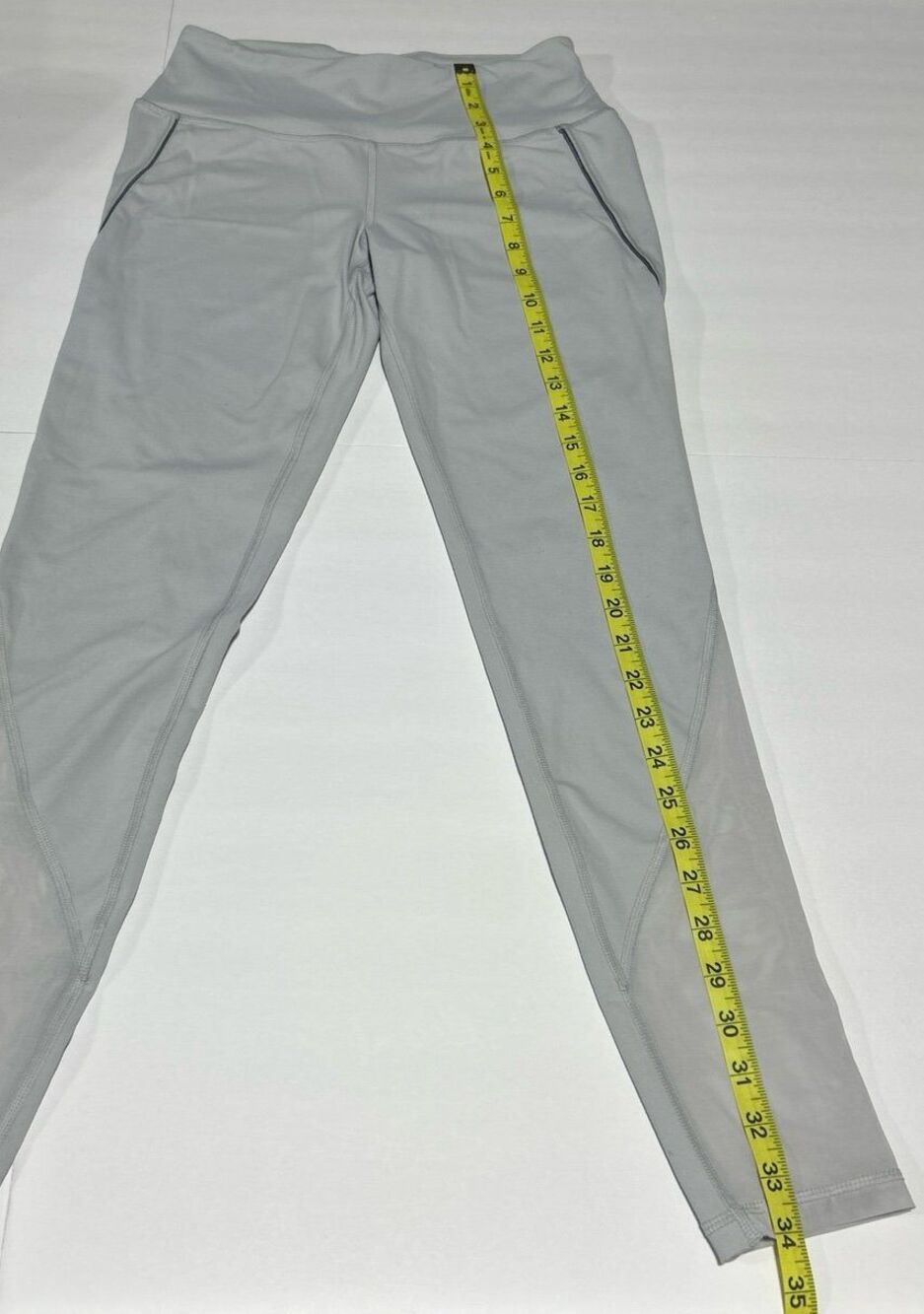 Victoria Sport Women's Small Light Gray High-Rise Athletic Leggings - Picture 3 of 6